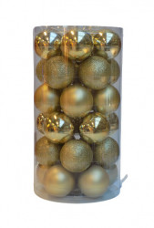 Novogodišnji set od 30kom ukrasnih kuglica 6cm - Zlatni ( 19014 ) - Img 1
