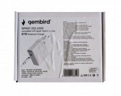 NPA87-202-4300 (TJ-354B Apple Type-C/USB-C) Gembird punjac za MacBook 87W-20,2V-4.3A, USB Type-C - Img 1