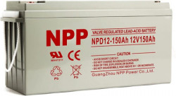 NPP NPG12V-150Ah, GEL BATTERY, C20=150AH, T16, 485*172*240*240, 38,5KG, Light grey - Img 3