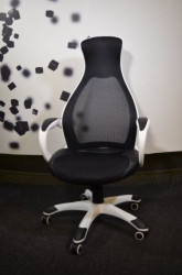 Office Chair Executive DS-019 Black/White (Mesh,PU) ( DS-019 ) - Img 1