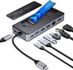 Orico om28pr-g2-bk-ep USB multiport typec+pd+HDMI+rj45+NVMe ( 110-0048 )