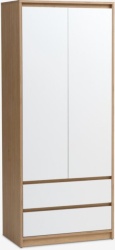 Ormar 80x193 bela/hrast-1