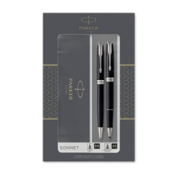 Parker poklon set sonet black mat ct - hemijska olovka + roler ( PK93259 )