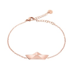 Paul hewitt ahoy roze zlatna narukvica sa roze zlatnim brodićem od hirurškog Čelika ( ph-b-pb-r )