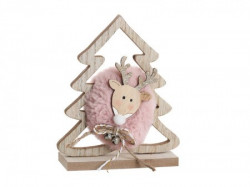 Pinky, novogodišnja dekoracija, drvena, jelka, 16cm ( 751612 )