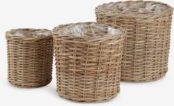 Pletena saksija fi 40/33/25 3kom