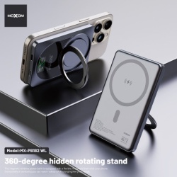 Power bank moxom mx-pb182 360 rotate magsafe pd20w+15w magnetic fast 5000mah crni ( BAT9442 )-2