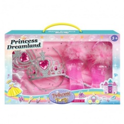 Princess Dreamland, set za ulepšavanje, suknja, papuče, kruna, štapić, roze ( 885294 )