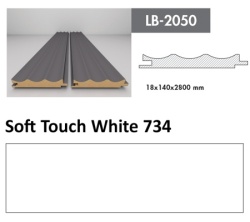 Profil Zidni MDF LB-2050 Soft Touch White (734) 2800x140x18mm ( 026-053 )