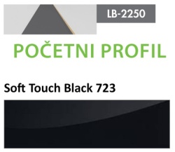 Profil Zidni MDF Početni LB-2250-A Soft Touch Black (723) 2800x115x12mm ( 026-090 )