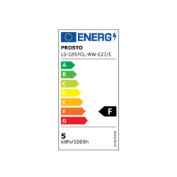 Prosto LED filament sijalica dimabilna toplo bela 5W   ( LS-G95FCL-WW-E27/5 )-2