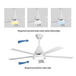 Prosto plafonski ventilator sa LED svetlom 132cm   ( CFB042L-5/30 )-3