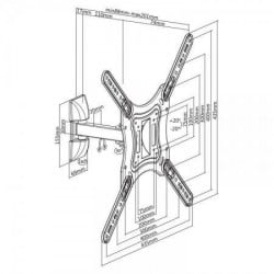 S-BOX LCD 441 Nosac za TV Zglobni 23-55" do 30Kg - Img 3