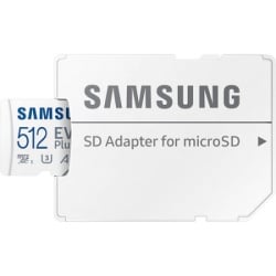 Samsung MicroSD 512GB, EVO Plus, SDXC, UHS-I U3 V30 A2, Read 160MB/s, for 4K and FullHD video recording, w/SD adapter ( MB-MC512SA/EU ) -2