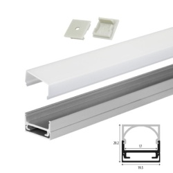 Set B aluminijumski profil za LED trake 1m 20.2x19.5 mm ( LPR-2020/1B-SET )