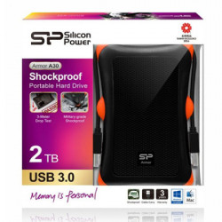 Silicon Power 2TB Portable Hard Disk, Armor A30, Black ( SP020TBPHDA30S3K ) - Img 3