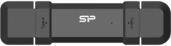 Silicon power portable ssd 500gb, ds72, usb 3.2 gen 2 type-a & type-c black ( sp500gbuc3s72vpk )