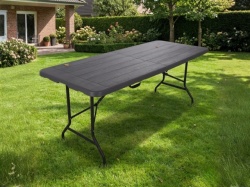 Sklopivi sto sa metalnom konstrukcijom Wood design crni 180x76x74