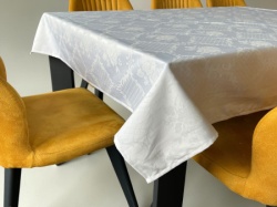 Stolnjak " Damast " - 140x160cm Bela boja ( VLK000681-belaboja )