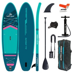 SUP daska na naduvavanje Ridewave tirkizna – full set