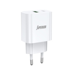 Superior Kuciste punjaca su-p102 20w super fast usb a qc3.0+type c belo (cert) ( P1222 )