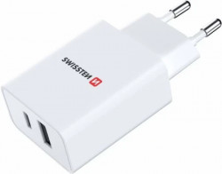 Swissten punjač 1xUSB+ 1X USB C GaN charge 30W bela ( 80182 ) - Img 2
