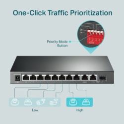 TP-Link tl-sg1210mp 10/100/1000 10 port (8poe) + 1 sfp port LAN  switch -6