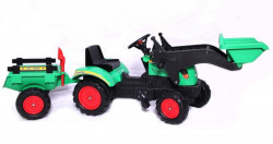 Traktor 05 na pedale sa prikolicom i kašikom - Zeleni ( BJ 3005 ) - Img 3