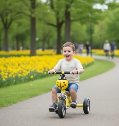 Tricikl Bubamara Model 434 sa točkovima od Eva pene žuta