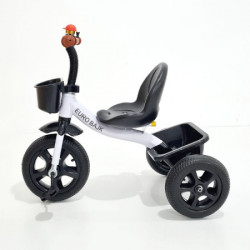 Tricikl Euro za decu sa mekim gumama - Beli - Img 3
