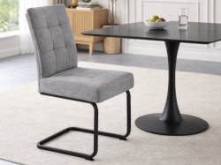 Trpezarijska stolica Molde Siva/Crne metalne noge 575x455x850 ( 775-555 )