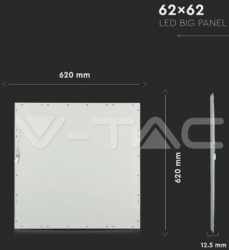 V-Tac 2162176 Led panel ugradni, 36W, 600&#215600, 4000k-3