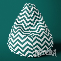 Veliki LazyBag cik cak tamno zeleno low square ( 010 )