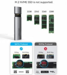 Vention kpeh0 m.2 ngff usb-c 3.1 Aluminium SSD Rack  - Img 5