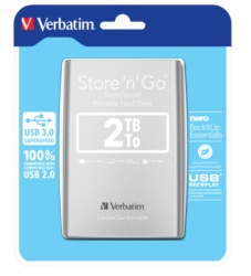 Verbatim 53189 HDD E2.5" 2TB USB 3.0 Store'n'Go , Silver-4