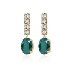 Victoria cruz miah gold royal green mindjuše sa swarovski zelenim kristalom ( a3616-77dt )-1