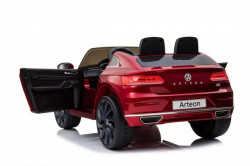 Volkswagen Arteon Licencirani auto za decu na akumulator sa kožnim sedištem i mekim gumama - Crveni - Img 7