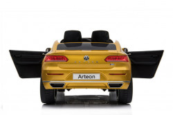 Volkswagen Arteon Licencirani auto za decu na akumulator sa kožnim sedištem i mekim gumama - Zlatni - Img 4