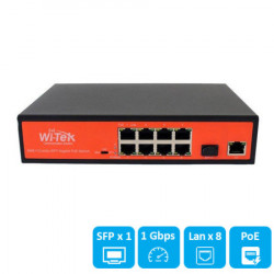 Wi-Tek WI-PS309GF 9-Port 48V gigabit ports PoE Switch with 8-Port PoE ( 2083 ) - Img 2