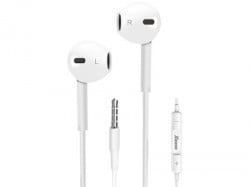 Xwave slušalice za mobilni sa mikrofonom/stereo/3.5mm jack/kabl 1.3 m/IPHONE EARBUD OBLIK/box/bela ( E-500M white ) - Img 5