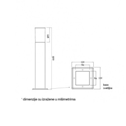 Yuyao Stubna lampa 1xE27   ( E250379 )-2