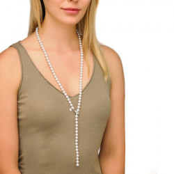 Ženska majorica clip clasp bela biserna srebrna ogrlica 8 mm ( 13625.01.2 000.010.1 ) - Img 3