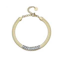 Ženska oliver weber apam gold narukvica sa swarovski kristalima ( 32351g )