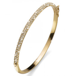 Ženska oliver weber brill gold crystal zlatna narukvica sa swarovski belim kristalom ( 32109g ) - Img 4