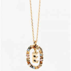 Ženska pd paola letter e zlatna ogrlica sa pozlatom 18k ( co01-264-u ) - Img 3