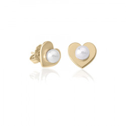 Ženske majorica pearl heart bele biserne gold srebrna mindjuše 5 mm ( 16393.01.1 000.010.1 ) - Img 6