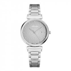 Ženski adriatica essence srebrni sivi elegantni ručni sat sa srebrnim metalnim kaišem ( a3738.5147q )