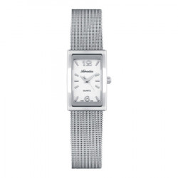 Ženski adriatica milano beli srebrni kvadratni elegantni ručni sat sa srebrnim pancir kaišem ( a3814.5153q ) - Img 4