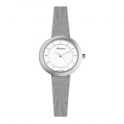 Ženski adriatica milano beli srebrni modni ručni sat sa srebrnim pancir kaišem ( a3645.5113q ) - Img 1