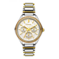 Ženski breeze intensfire multifunction beli zlatni modni ručni sat sa bikolor metalnim kaišem ( 712041.2 ) - Img 4